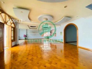 အေးရိပ်မွန်အိမ်ရာအတွင်းရှိ တိတ်ဆိတ်အေးချမ်းပြီး ပတ်ဝန်းကျင်သန့်သန့်လေးမှာ နေလိုသော မိသားစုများအတွက် အထူးသင့်လျော်သော မီနီကွန်ဒိုအငှါး in လှိုင်, ရန်ကုန်